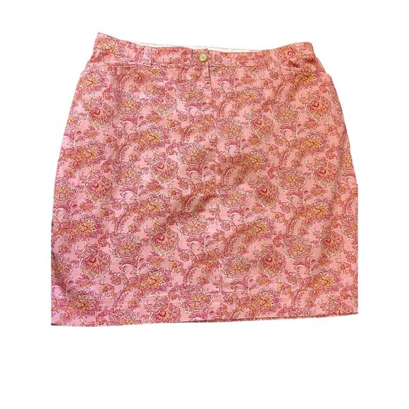 Lands’ End Women’s Paisley Knee-Length Skirt – Plus Size 18W‎ – Pink - Picture 1 of 9